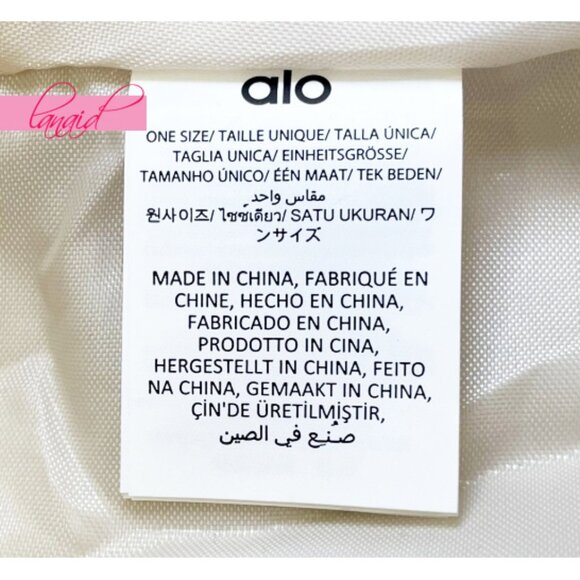 Alo Om The Go Gym Sling Bag Bone Cream Nude Large Weekend Shoulder Purse Tote - Picture 14 of 16